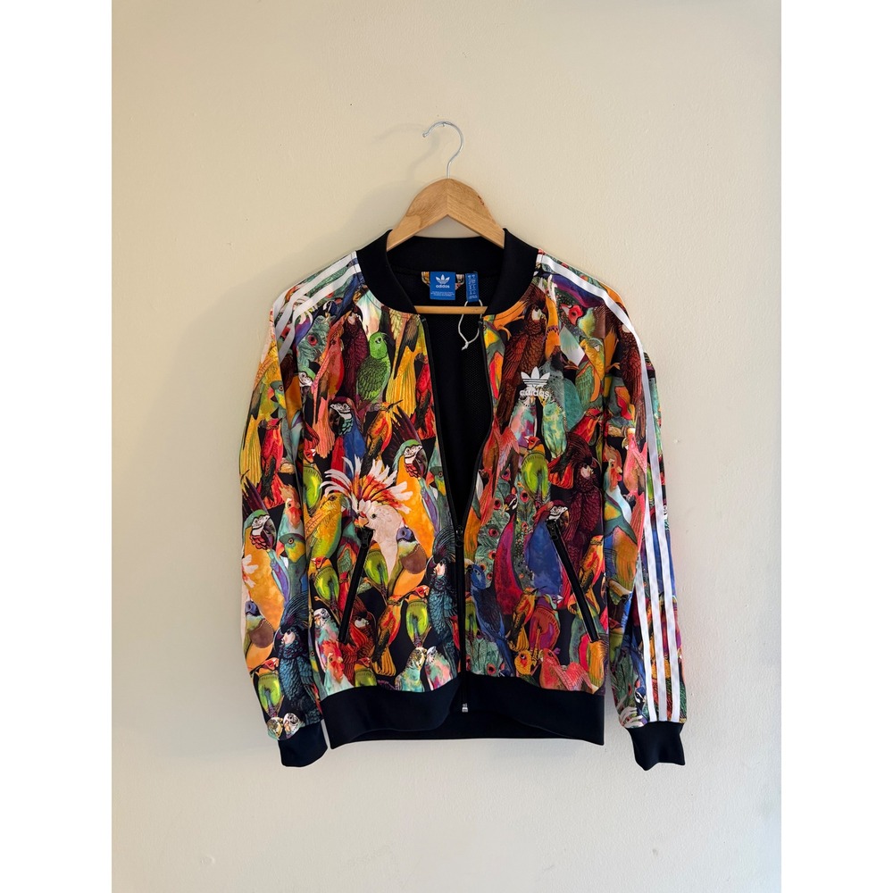 Adidas Originals Farm Company Tropical Parrot Bird Print Track Jacket Small
